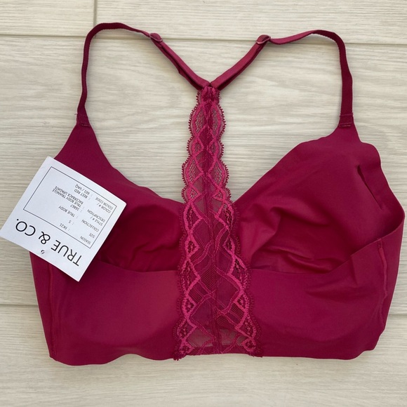 True & co True body triangle racerback update bralette S - Picture 3 of 6